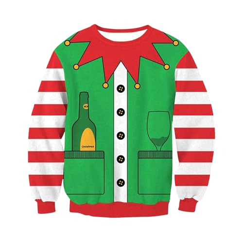 Pull de Noël pour homme et sweat à capuche confortable motif festif