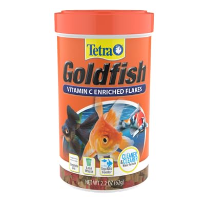 Tetra Goldfish Flakes, Nutritionally Balanced Diet For Aquarium Fish, Vitamin C Enriched Flakes, 0.42 oz