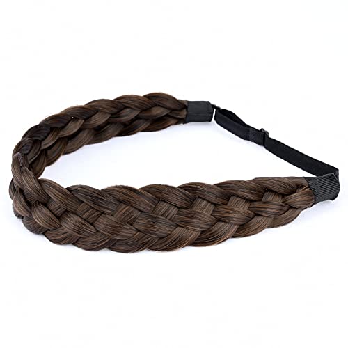 Gledola 5 Strands Synthetic Hair Braid Headband Hair Braided Headband for Women Girl (Copper Brown) - Image 4