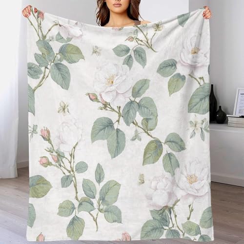 Couverture antistatique en microfibre lavable motif roses 3D 150x200cm - 4