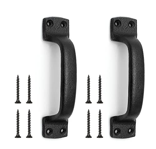 7 Inch Black Cast Iron Barn Handle