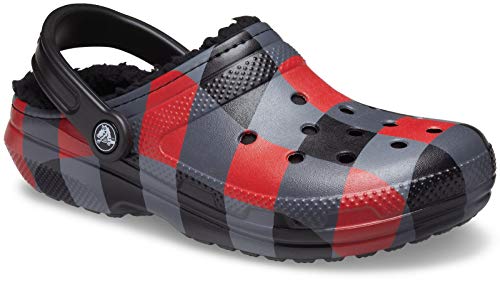 Image of Crocs Unisex-Adult Classic Holiday Lined Clogs, Buffalo Plaid, 5 Men /7 Women