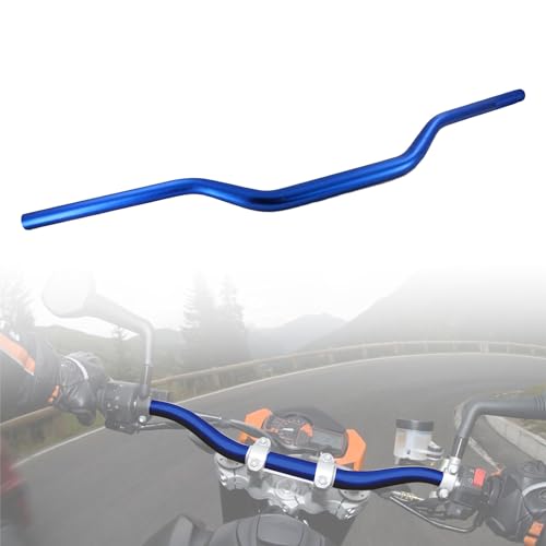 Guidon de moto universel pour toutes les motos avec pince de serrage 28 mm Bleu