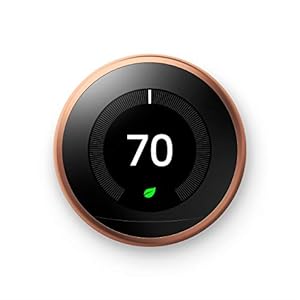 Google Nest Learning Thermostat – Programmable Smart Thermostat for Home – 3rd Generation Nest Thermostat – Works with Alexa – Copper