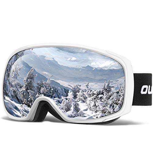 OlarHike Ski Snow Goggles for Men and Women, Anti-Fog Over Glasses Snowboard Goggles