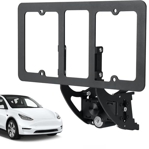 No Drill Front License Plate Holder Fit for 2017-2023 Tesla Model 3& 2020-2024 Tesla Model Y No Adhesives License Frame