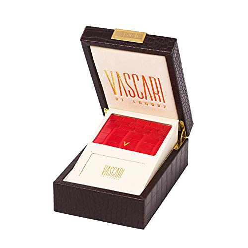 Porte-cartes en cuir de luxe Vascari rouge un cadeau d'exception fabriqué main