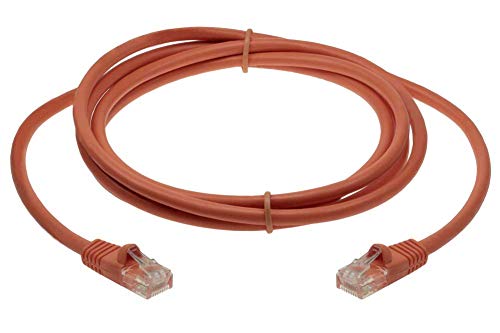 Cable de red Cat 6 UTP crossover 14ft naranja