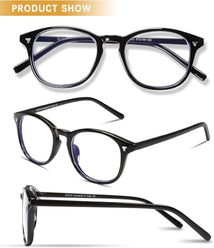 Image of IFLASH Blue Light Blocking Glasses Gaming Filter Transparent Round Eyeglasses for Eye Protection Men Women, Computer /Tablet /Laptop /Mobile /TV, Anti-blue & Anti eyestrain