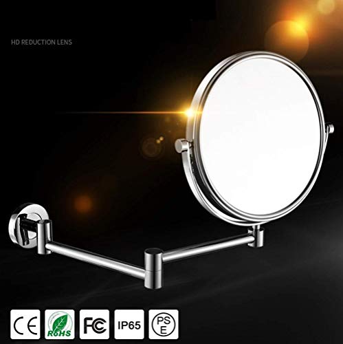 Miroir de maquillage mural double face grossissant extensible - 7