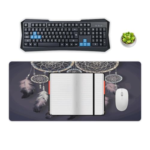 Tapis de bureau attrape-rêves grand format sous-main de protection pour ordinateur portable - 4