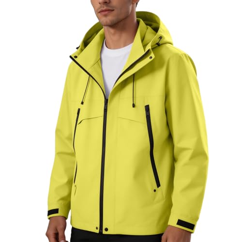 Chaqueta ligera impermeable de hombre con bolsillos de cremallera cortavientos
