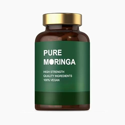 eqjrpo Moringa - Aumenta la inmunidad y mantiene la salud intestinal, mantiene la vitalidad y la energía diaria, no transgénico, sin gluten, vegano