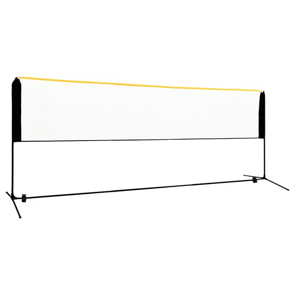 Rete da badminton regolabile, 500 x 103 x 94 cm, in metallo, con telaio in acciaio, portatile e pieghevole, per giardino, spiaggia, campeggio, adatta per tennis, pallavolo, sport all'aria