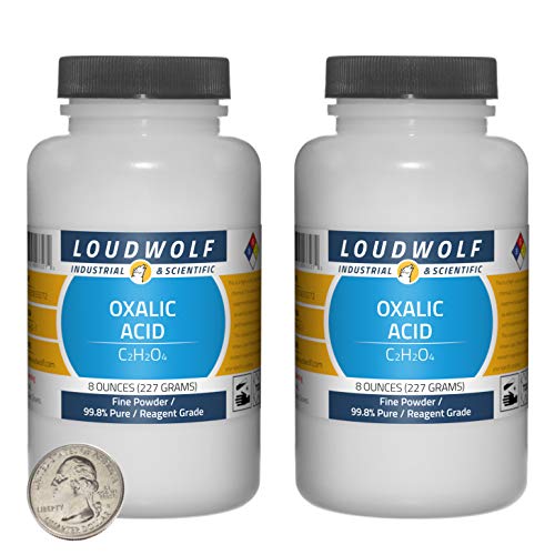 Oxalic Acid / 1 Pound / 2 Bottles / 99.8% Pure Reagent Grade/Fine Powder