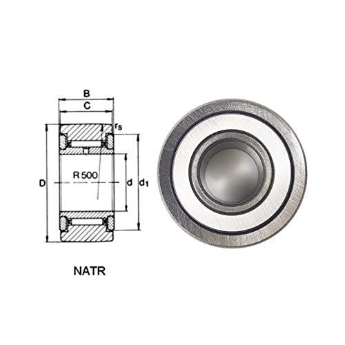 Rouleau de support NATR20PP en acier rigide dimension 20X47X25 original - 6