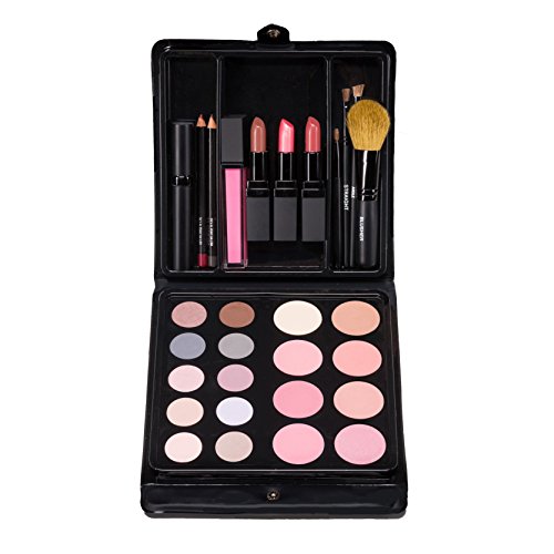 Jill Kirsh Color ultimate all in one mineral make up palette (complete kit w/ eyeshadow, lipstick, blush, brushes, contour, gloss, mascara & more) – not tested on animals – Blonde & Gray – MADE IN USA