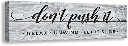 Kas Home Funny Vintage Bathroom Canvas Wall Art | Rustic Bathroom Prints Decorative Signs Framed | Restroom Washroom Wall Decor (5.5 x 16.5 inch, Funny - D1)