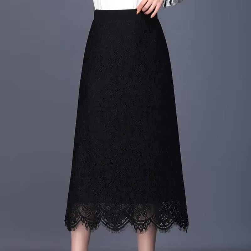 Falda Midí Casual de Talle Alto Ajustada para Mujer3