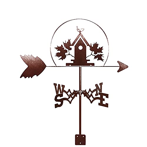 OIFAODAO, Veleta de Viento Surfer Wine Set Pajarera Decorativa, Acero Inoxidable Herramienta medición Granja Escena Retro Indicador dirección del Fácil Uso e ins,Veleta
