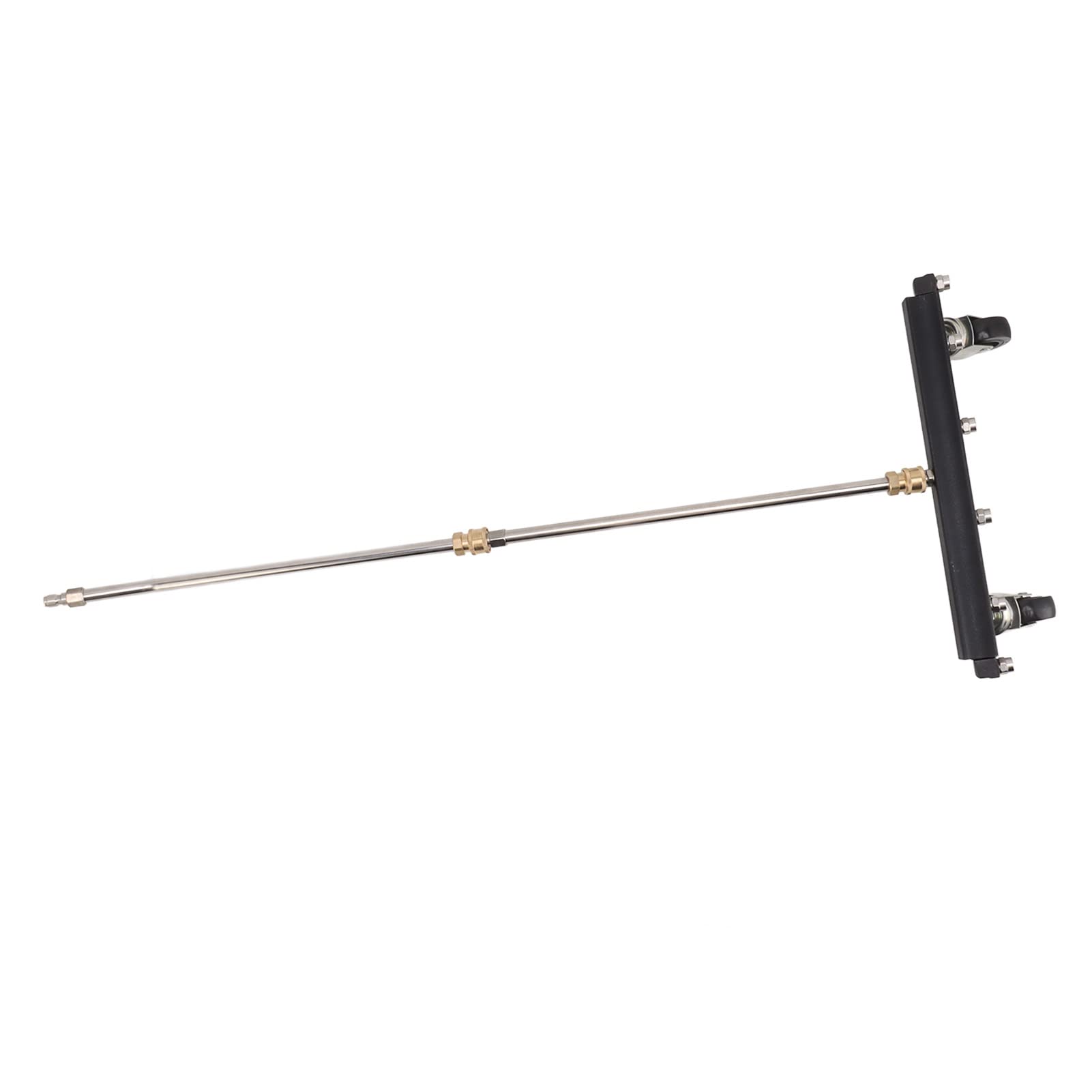 Limpiador de Chasis de Lavadora a Presión con 6 Boquillas para una Limpieza Flexible en Negro, Aluminio Duradero y Acero Inoxidable, Patios y Jardines (Aspersor de pavimento)