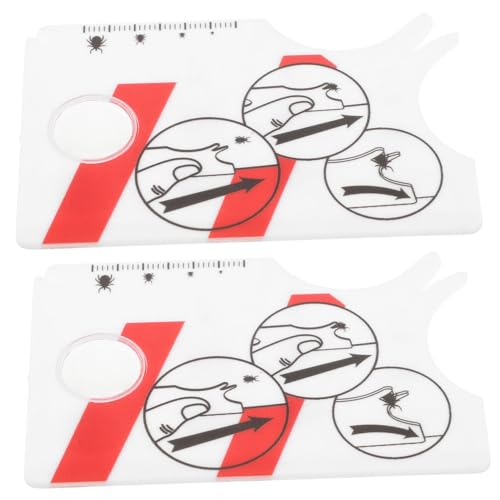 BESPORTBLE 2piezas Tarjeta De Aumento Portátil para Detectar Garrapatas Herramienta De Eliminación y Rápida Diseño para Identificación