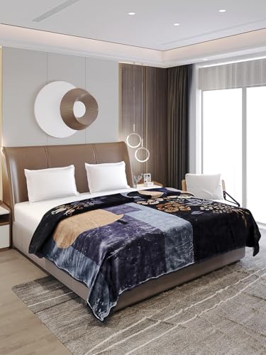 Image of Monte Carlo Double Bed Heavy Winter Blanket Moon Valley 2 Ply Box Pack 871 GSM | 4.5 KG, (240x220 CM) Navy Blue
