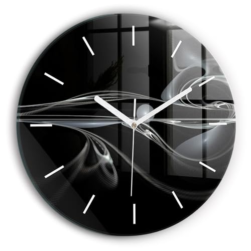 Horloge en verre silencieuse Wallfluent contre le tic-tac - 2