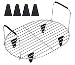 Steam and Roast Rack Compatible with Ninja Foodi Possible Cooker Pro 8.5 Qt MC1000, MC1001, MC1010 Series Slow Oval Pot, Stainless Steel Rack with Silicone Feet and Handles