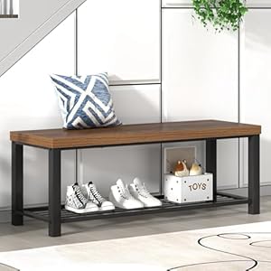 Folubanshoebenchmodernwoodandmetalstoragebenchforentrywayhallwayindustrialindoorbedroombenchseatforlivingroommudroomrusticwalnut47inch Urban Country Home Decor Foluban shoe bench modern wood and metal storage bench for entryway hallway industrial indoor bedroom bench seat for living room mudroom rustic walnut 47 inch urban country home decor