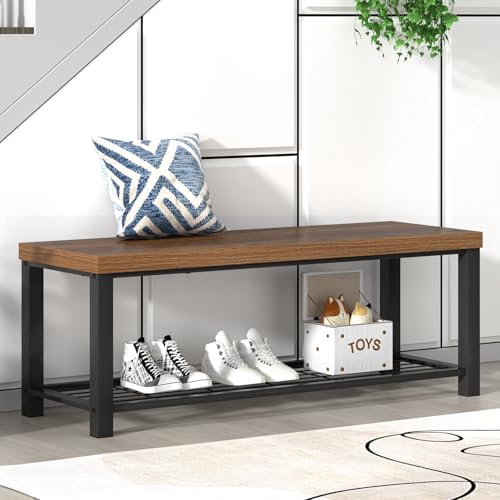 Folubanshoebenchmodernwoodandmetalstoragebenchforentrywayhallwayindustrialindoorbedroombenchseatforlivingroommudroomrusticwalnut47inch Urban Country Home Decor Foluban shoe bench modern wood and metal storage bench for entryway hallway industrial indoor bedroom bench seat for living room mudroom rustic walnut 47 inch urban country home decor