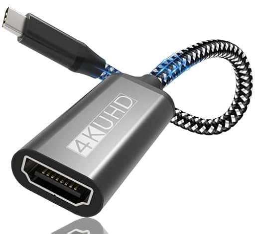 Adaptador USB C a HDMI, 4K Adaptador USB C a HDMI (Thunderbolt 3/4 Compatible con) Salida de Audio de Vídeo para MacBook Pro/Air,Surface Pro/Book,Pixelbook,iPad Pro/Air,Huawei,Samsung Galaxy S | Ya disponible en tu tienda friki favorita! En mundofriki.es!