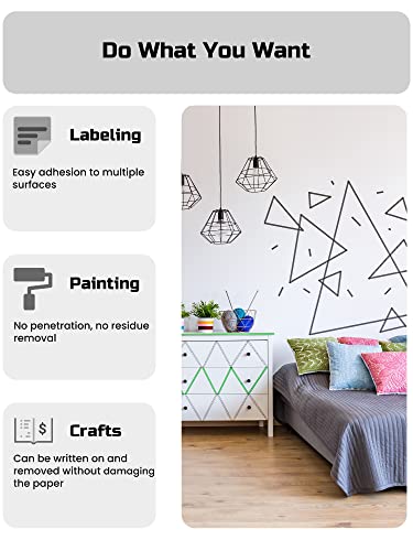 Lichamp Blue Painters Tape, 2 Bulk Pack 1.9 Inch By 55 Yards Paper Tape, Blue Masking Tape For Crafts Arts #TOP2