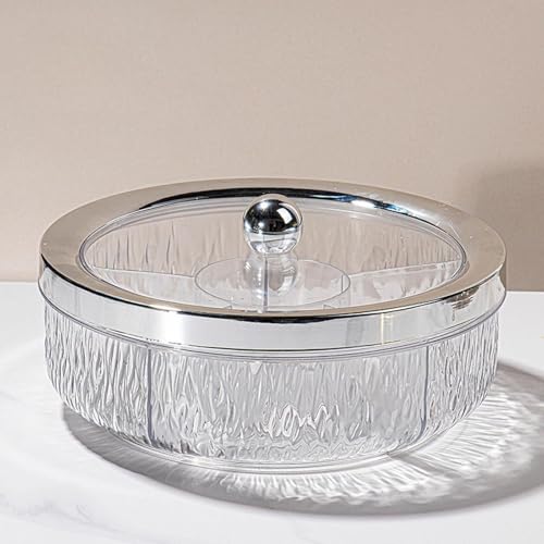 Plateau de service rotatif à 6 compartiments transparent LOVIVER pour salon