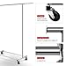 Simple Trending Standard Rod Clothing Garment Rack, Rolling Clothes Organizer on Wheels for Hanging Clothes, Chrome