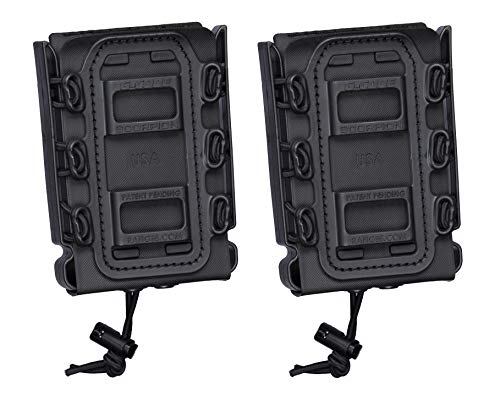 G-CODE (2 Pack) Rifle Soft Shell Scorpion Mag Carrier (Black) with Belt Loop 100% Made in USA