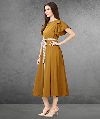 Image of QIQI Women's Crepe A-Line Maxi Casual Dress