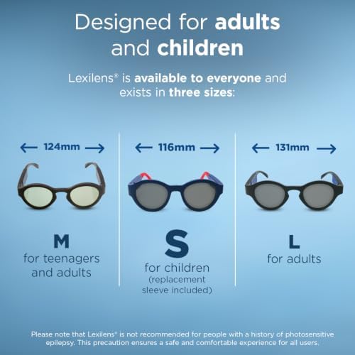 LEXILENS® – Smart Glasses for Reading Comfort – Improves Visual Ease & Reduces Eye Strain – Interchangeable, Adjustable Silicone Temple Tips – App-Controlled – Rechargeable – S Size – Blue — 사진 6