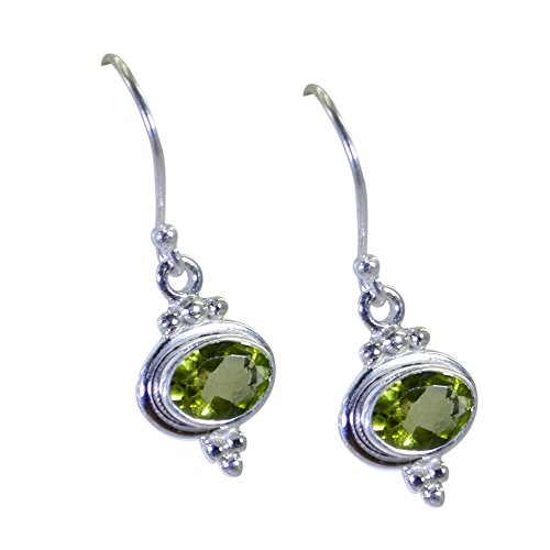 Péridot véritable en boucles d'oreilles artisanales d'exception