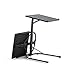 KG KitHome - Mesa Auxiliar Plegable con Altura Ajustable, 43x43x63/68/73cm, Negro, Multitable