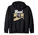 Proud Band Mom Leopard Print Musical Marching Band Saxophone Zip Hoodie
