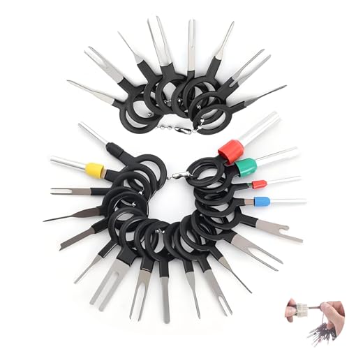 26 Piezas Herramientas de Eliminación de Terminales, Extractor de Terminales Eléctricos, Extractor de Pin de Conector Crimpado para Reparación Automotriz