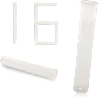 TORMEN 116mm Tubes, Waterproof Airtight Container Plastic Squeeze Bottles with Caps (Transparent 16 Pcs)