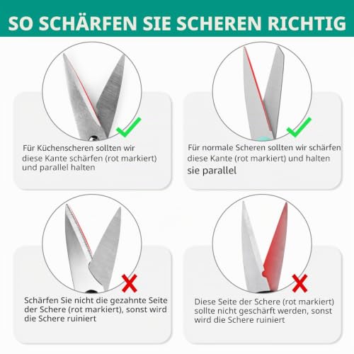 Foto von longzon Messerschärfer, 4 Stufen Manuelle Messerschleifer mit Anti-Schneidhandschuhe für Grobschärfen und Scheren Schleifen, Diamant für Feinschärfen und Spezialkeramik für Präzisionsschärfen Grau