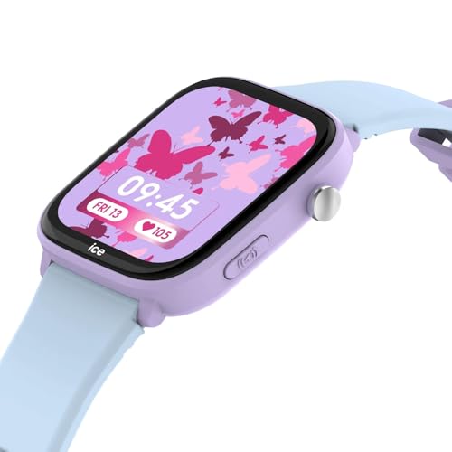 Ice-Watch - ICE smart junior 3.0 Find My Purple Soft blue - Lila geolokalisierbare verbundene Uhr für Mädchen mit Silikonarmband - 024550 (1.75 Zoll)