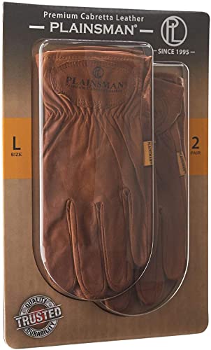 Plainsman Premium Cabretta Leather Gloves (2 Pair) - Large