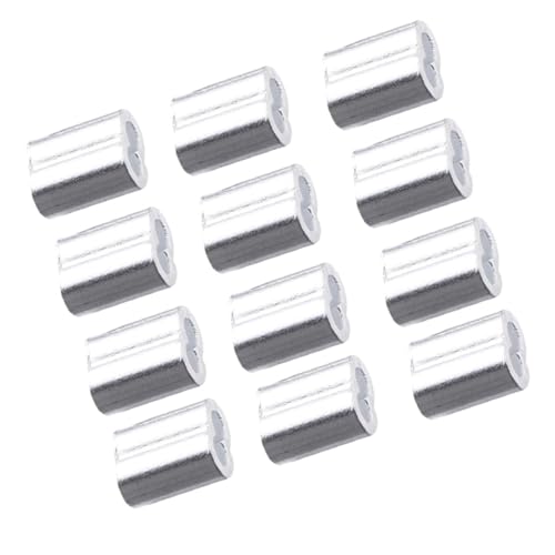 DECORNIJIA 200 piezas Manguitos de Aluminio con Doble para Cable de Acero Abrazaderas de Cuerda para Engarzar y Fijar Cuerda de Alambre Resistentes la Corrosión para Uso Industrial y Jardín