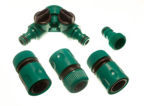 Connecteur rapide femelle pour tuyau d'arrosage avec adaptateur double robinet et outil de jardin