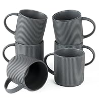 [Mugs Set of 6]: These coffee cups hold up to 354ml (12oz) of your favorite beverage. Suitable for coffee, cocoa, tea, milk, hot chocolate with something added, or whatever you would like in a cup [Handcrafted Elegance]: Each espresso cup is a testam...