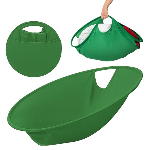 Cesta plegable colada |Diseño Compacto, Resistente, borde suave y Agarre Ergonómico|Ideal para mover la colada y lavandería | Barreño plegable, Laundry basket, cesto ropa, palangana, balde (XL (66cm))